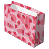 Cute Kawaii Strawberry Koe Pattern Groot Cadeauzakje (Voorkant Gekanteld)
