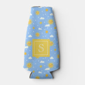 Cute Kawaii Sunshine Clouds Persoonlijk Flesjeskoeler (Voorkant)