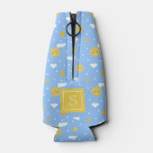 Cute Kawaii Sunshine Clouds Persoonlijk Flesjeskoeler (Achterkant)