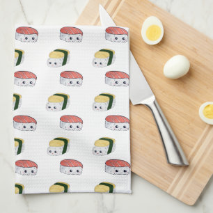 Cute Kawaii Sushi Japanse Food Art Character Maki Theedoek