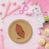 Cute Kawaii Sweet Potato Papieren Bordje (Feest)
