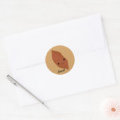 Cute Kawaii Sweet Potato Ronde Sticker (Envelop)