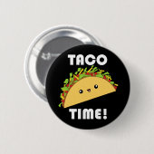 Cute kawaii Taco Time! Ronde Button 5,7 Cm (Voorkant /achterkant)