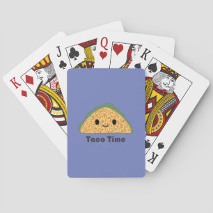 Cute Kawaii Taco Time Taco Pokerkaarten