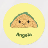 Cute Kawaii Tacos Labels (Design 2)
