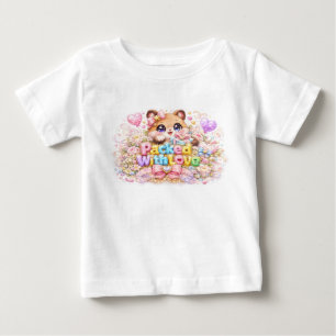 Cute Kawaii Teddybeer Met Liefde-pinpictogram