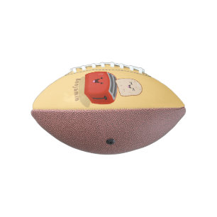 Cute kawaii toast en red toaster cartoon american football