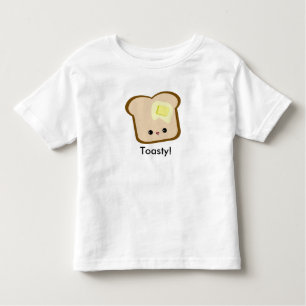 Cute Kawaii Toasty! Toast en Butter Toddler T Kinder Shirts