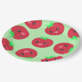 Cute kawaii Tomato Vegan Papieren Bordje (Gekanteld)