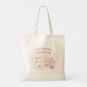 Cute Kawaii Tote Bag with Bunny & Bear (Dos)