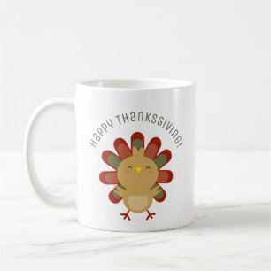 Cute Kawaii Turkey Happy Thanksgiving Koffiemok