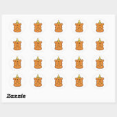 Cute Kawaii Unicorn Gummy Beer Ronde Sticker (Vel)