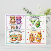 Cute Kawaii Valentijnsklas Kaarten (Staand voorkant)