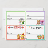 Cute Kawaii Valentijnsklas Kaarten (Achterkant)