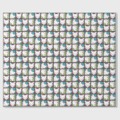 Cute Kawaii Vampire Bunny Rabbit Pattern Cadeaupapier (Vlak)