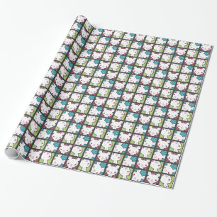 Cute Kawaii Vampire Bunny Rabbit Pattern Cadeaupapier