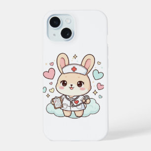 Cute Kawaii Verpleegster Konijn Hoestelcase iPhone 15 Hoesje