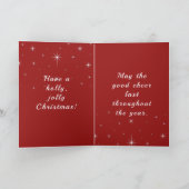 Cute Kawaii Volleybal Bal Kerstman Hoed Kerstsfeer Kaart (Binnen)