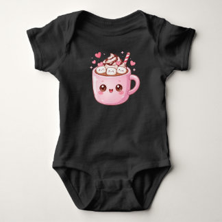 Cute Kawaii Warme Chocolade Mok met Marshmallows Romper
