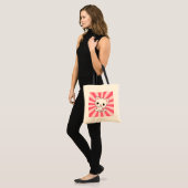 Cute kawaii White Cat Pink Tote Bag (Voorkant (model))