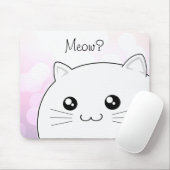 Cute kawaii white kitty cat muismat (Met muis)