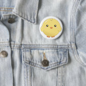 Cute kawaii yellow chick button (In situ)
