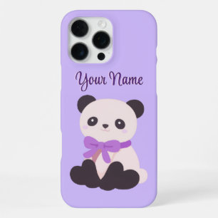 Cute Kawaii Zittende Panda Strik Hoesje voor Telef iPhone 16 Pro Max Hoesje