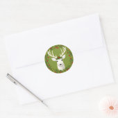 Cute kermas hert ronde sticker (Envelop)