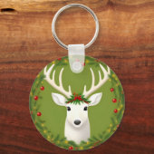 Cute kermas hert sleutelhanger (Voorkant)