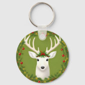 Cute kermas hert sleutelhanger (Achterkant)