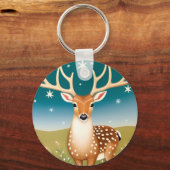 Cute kermas hert sleutelhanger (Voorkant)