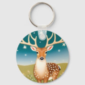 Cute kermas hert sleutelhanger (Achterkant)