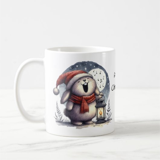 Cute kerst Bunny Koffiemok (Links)