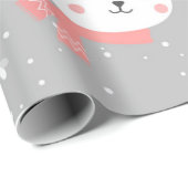 Cute kerst Bunny Pattern Cadeaupapier (Rol Hoek)