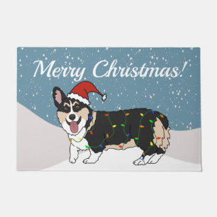 Cute kerst Corgi Deurmat