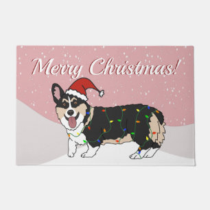 Cute kerst Corgi Deurmat
