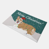 Cute kerst Corgi Deurmat (Schuin)