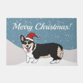 Cute kerst Corgi Deurmat (Voorkant)