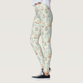Cute Kerst Dieren Naadloos Patroon Leggings (Links)