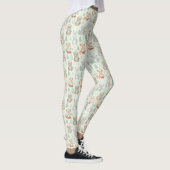 Cute Kerst Dieren Naadloos Patroon Leggings (Rechts)