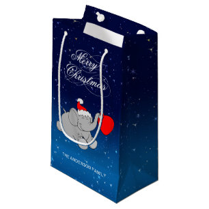 Cute kerst Elephant Klein Cadeauzakje