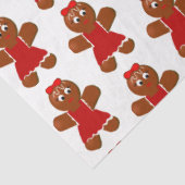 Cute kerst Gingerbrood Girl Tissuepapier (Detail)