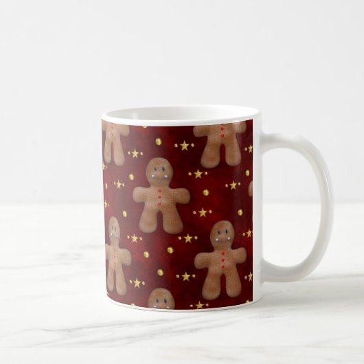 Cute kerst Gingerbrood Man Koffiemok (Rechts)