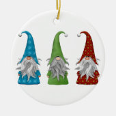 Cute kerst Gnome Keramisch Ornament (Voorkant)