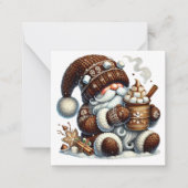 Cute kerst Gnome Notitiekaartje (Voorkant)