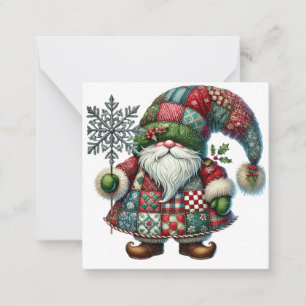 Cute kerst Gnome Notitiekaartje