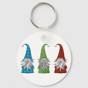 Cute kerst Gnome Sleutelhanger