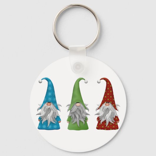 Cute kerst Gnome Sleutelhanger (Voorkant)