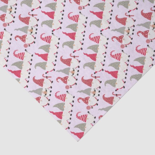 Cute kerst Gnome Tissuepapier (Detail)