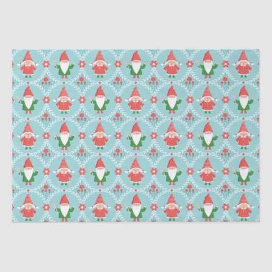 Cute kerst Gnome Tissuepapier (Voorkant)